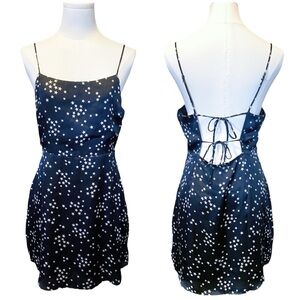 Black Midnight Starry Mini Dress